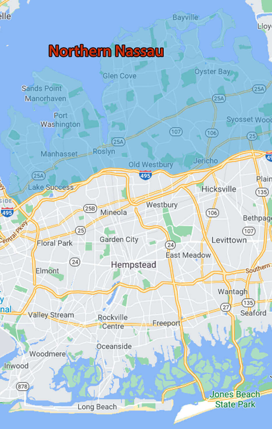 google map nassau county - our commercial property snow removal services locations nassau county ny